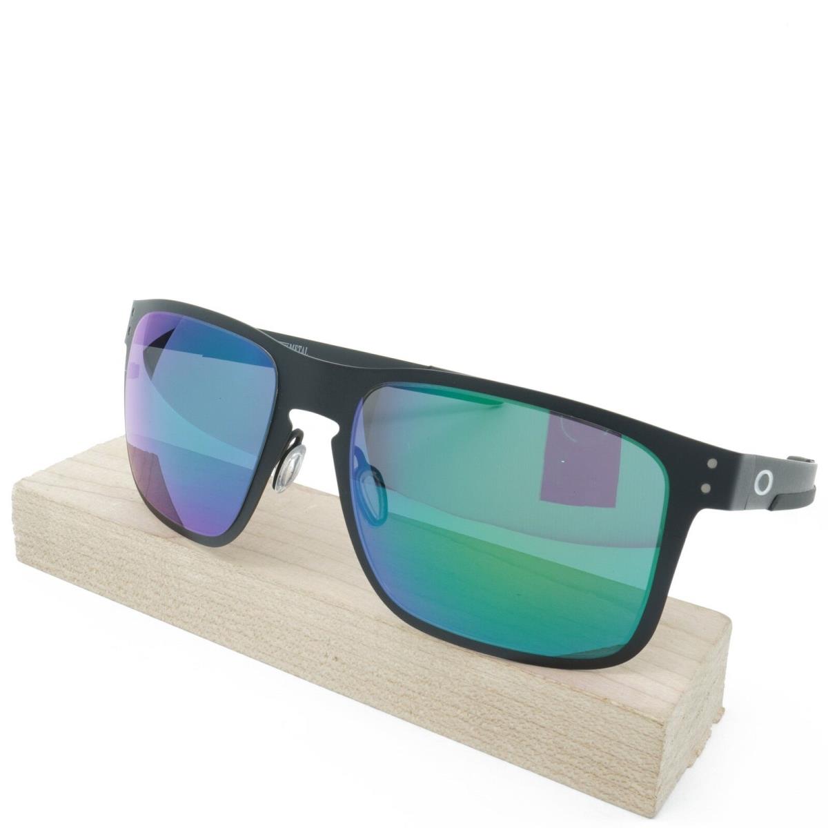 OO4123-04 Mens Oakley Holbrook Metal Sunglasses - Frame: Black, Lens: Green