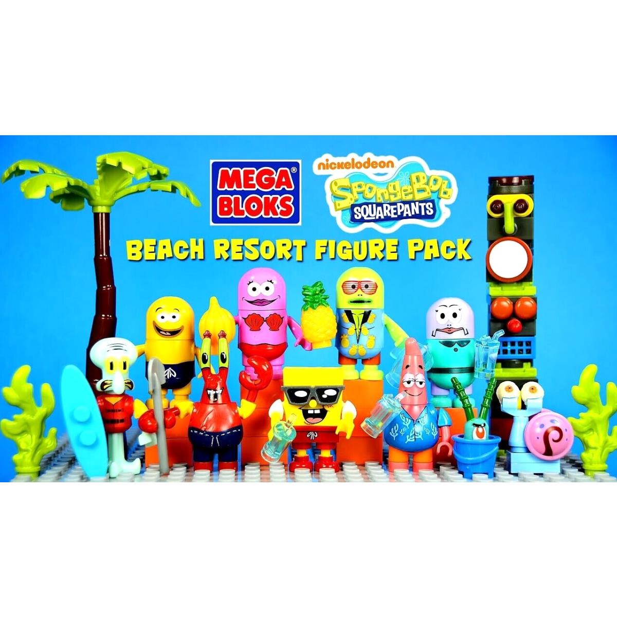Mega Bloks Sponge Bob Squarepants Beach Resort Figure Pack 94621