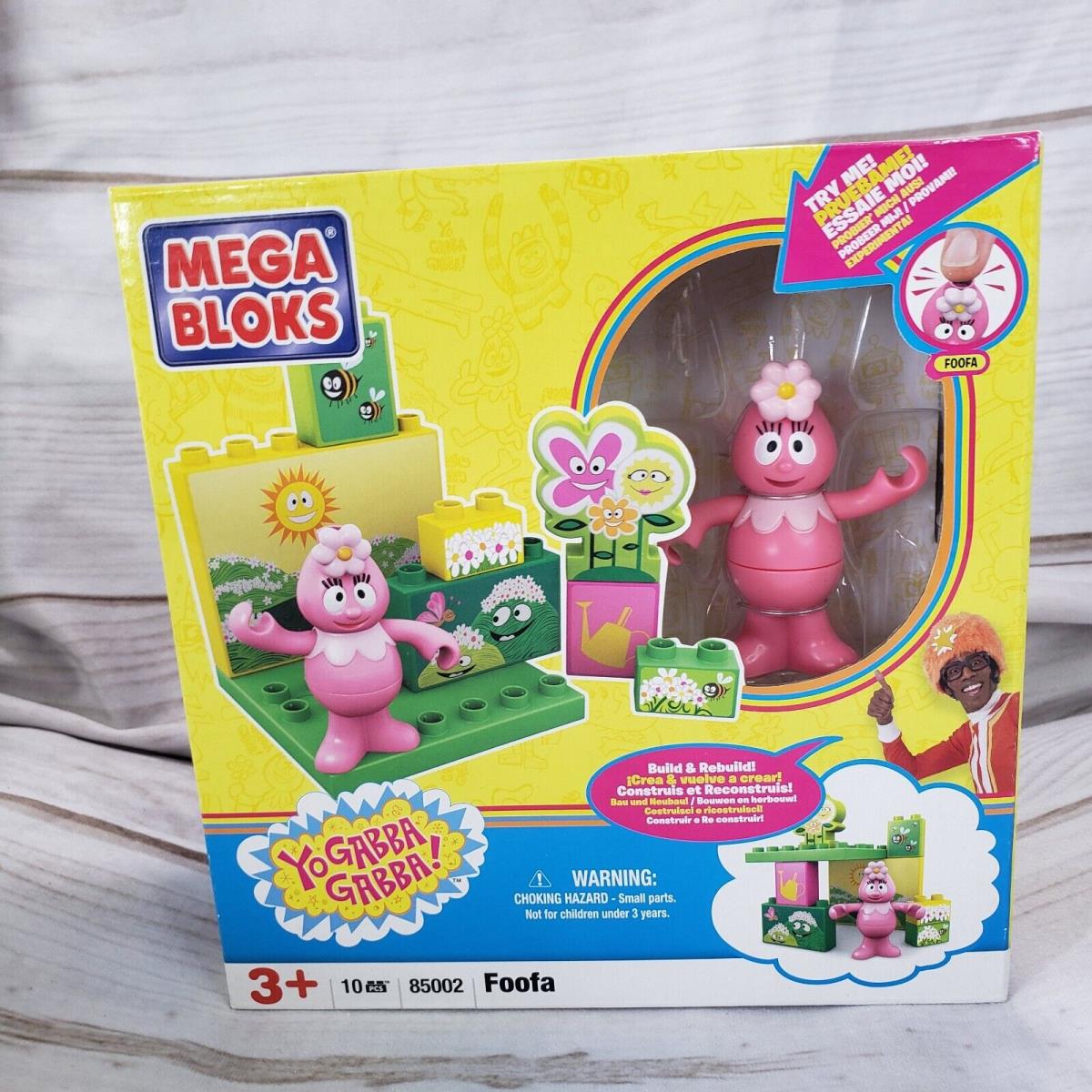 2009 Mega Bloks Yo Gabba Gabba Foofa 10pcs Building Set 85002 /