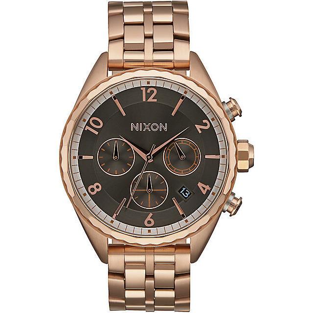 Nixon Minx Chrono Women`s Watch - A993 2046 All Rose Gold / Gunmetal