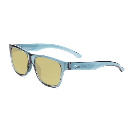 Smith Lowdown Slim 2 Polarized Bi-focal Sunglasses Crystal Stone Green Blue 53mm Yellow