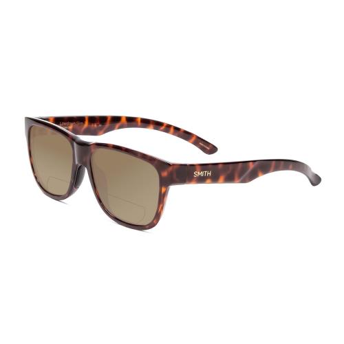 Smith Lowdown Slim 2 Polarized Bi-focal Sunglasses in Tortoise Brown Gold 53 mm