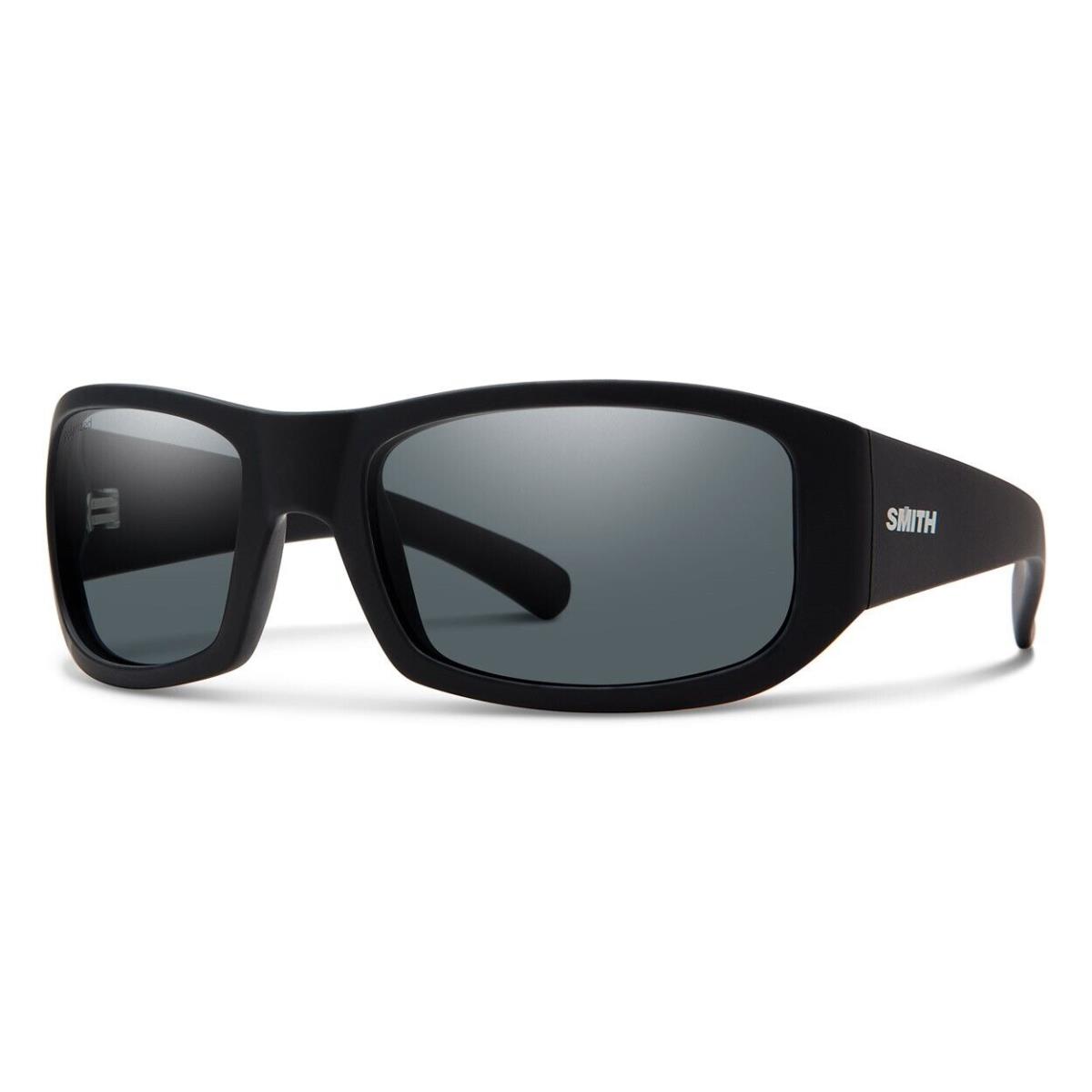 Smith Bauhaus Sunglasses Matte Black Frame Polarized Gray Lens