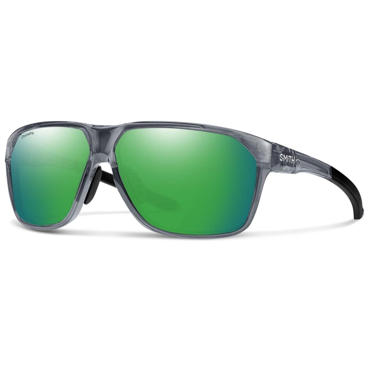Smith Leadout Pivlock Sunglasses Cement Cyrstal Chromapop Green Mirror Lens