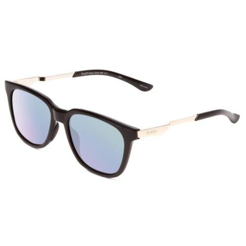 Smith Roam Sunglasses Gloss Black Silver/cp Polarize Opal Blue Green Mirror 53mm