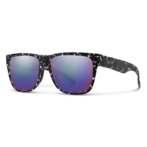 Smith Lowdown 2 Sunglasses Black Marble Tort CP Polarized Violet Purple Mirror