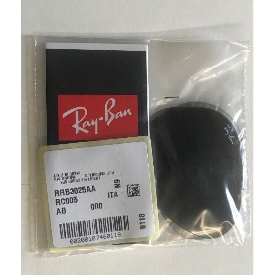 Seal 100%AUTHENTIC Ray-ban Replacement Lenses RRB3025AA RC005 Aviator CAL.58