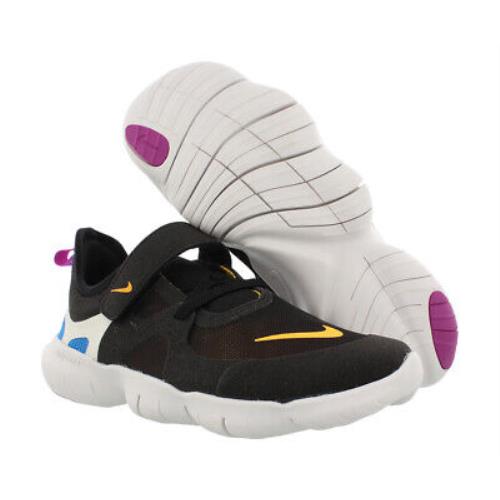 Nike Free RN 5.0 Psv Girls Shoes Size 11 Color: Black/laser Orange/blue Hero