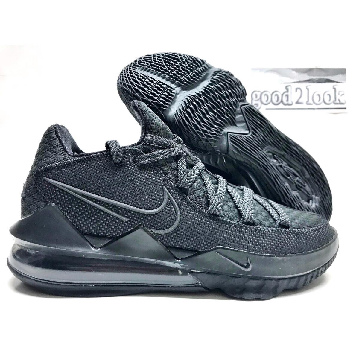 Nike Lebron Xvii Low 17 Triple Black Size Men`s 8 CD5007-003