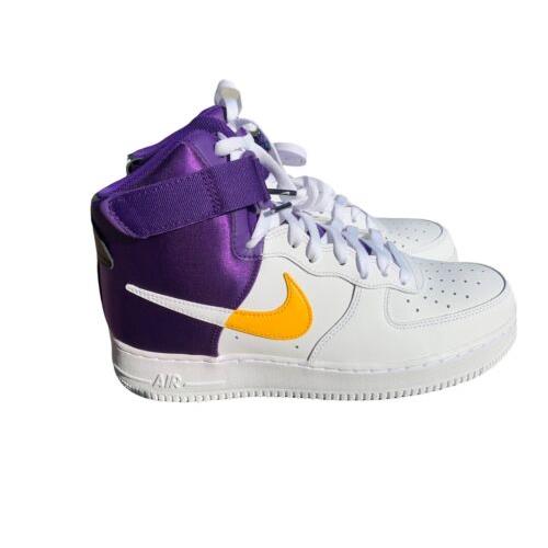 Size 10 - Nike Air Force 1 High `07 x Nba Lakers - White