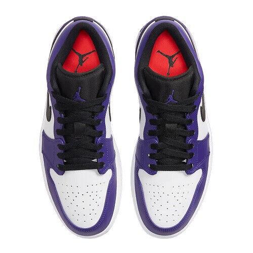 Nike Air Jordan 1 Low `court Purple` / White / Black 553558-500 - 9.5 / Size