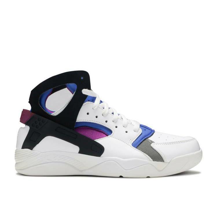 Nike Air Flight Huarache Prm QS Mens Basketball Shoes 686203-100 Size 8 - White, Secondary: Blue