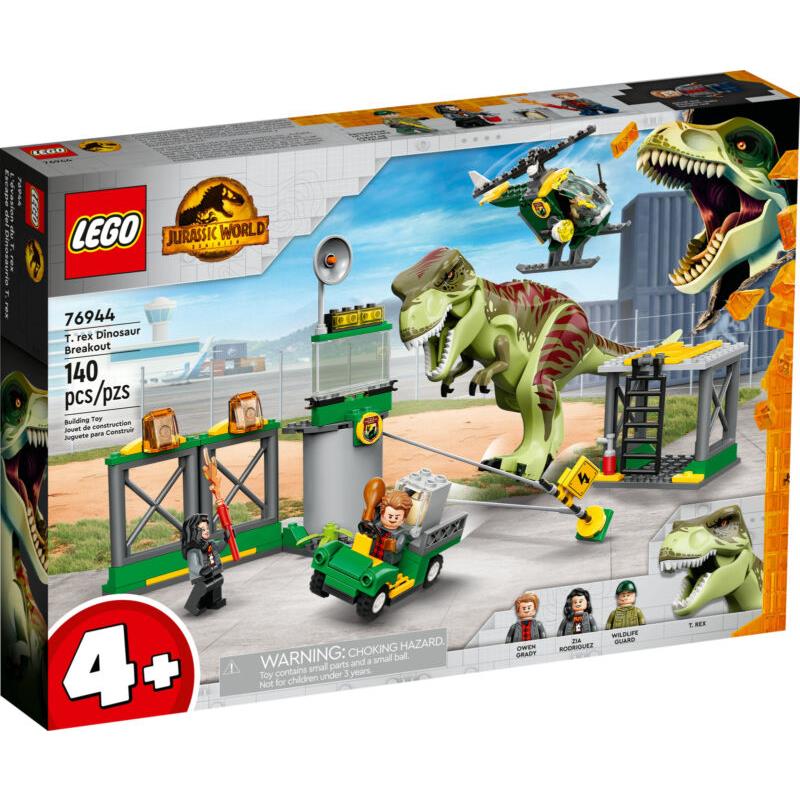 Lego Jurassic World T. Rex Dinosaur Breakout 76944 Building Toy Set Gift