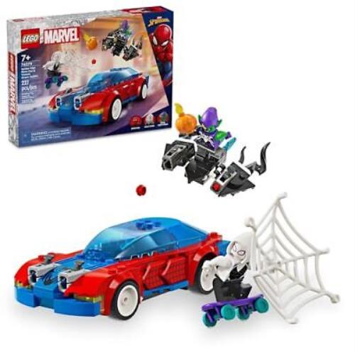 Lego Marvel Spider-man Race Car Venom Green Goblin 76279