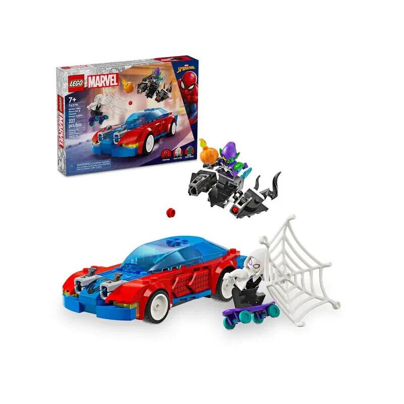 Lego Spider-man Race Car Venom Green Goblin 76279 Super Heroes Building Set - Green