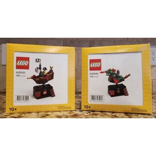 Lego Vip Promo Lot: 6432431 Pirate 6432434 Dragon Adventure Ride - Retired