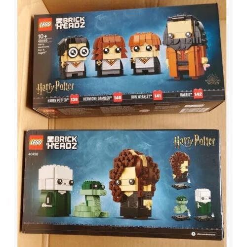 Lego 40495 + 40496 Harry Potter Brickheadz Voldemort Nagini Bellatrix Hermoine