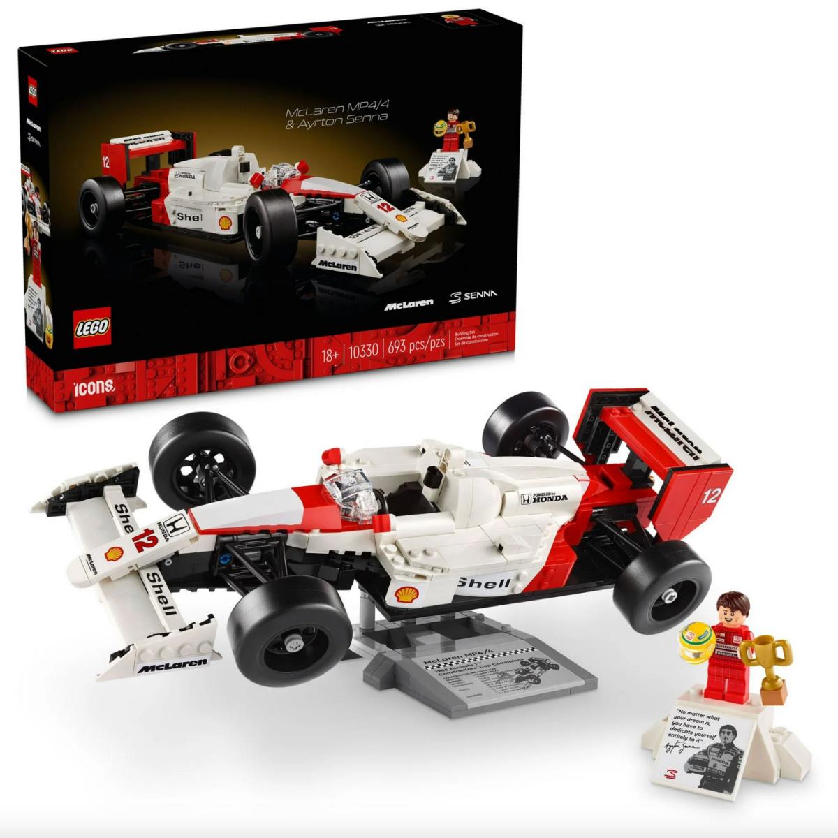 Lego Icons Mclaren MP4/4 Ayrton Senna 10330 Building Set