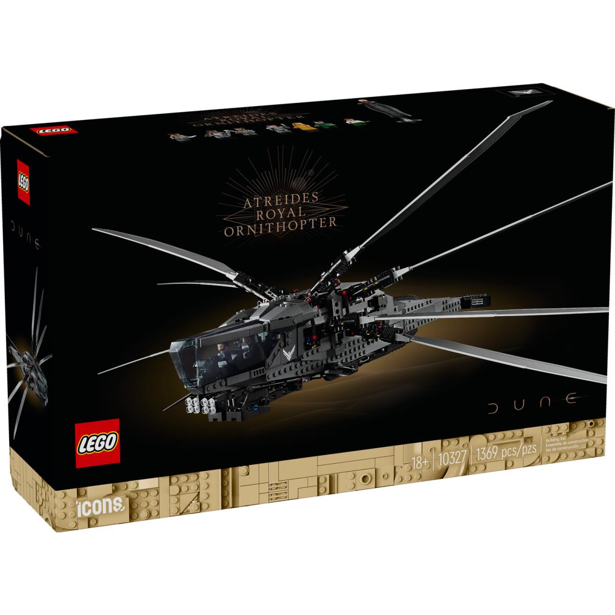 Lego Icons Dune Atreides Royal Ornithopter 10327 Building Toy Set Gift