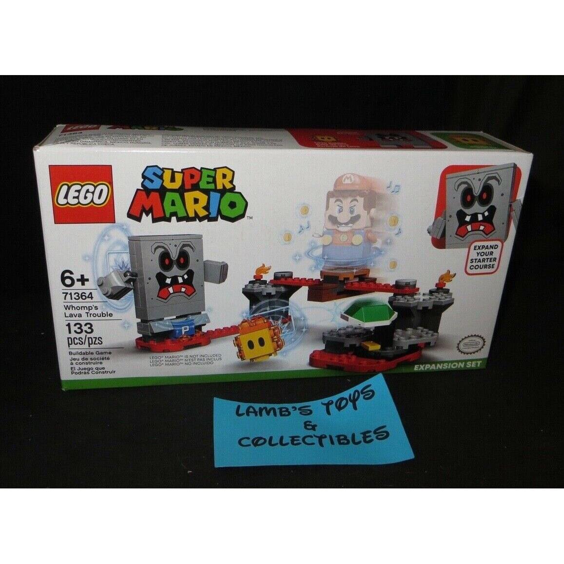 Lego Super Mario Whomp`s Lava Trouble 133 Pieces 71364 Building Bricks Pack Toy