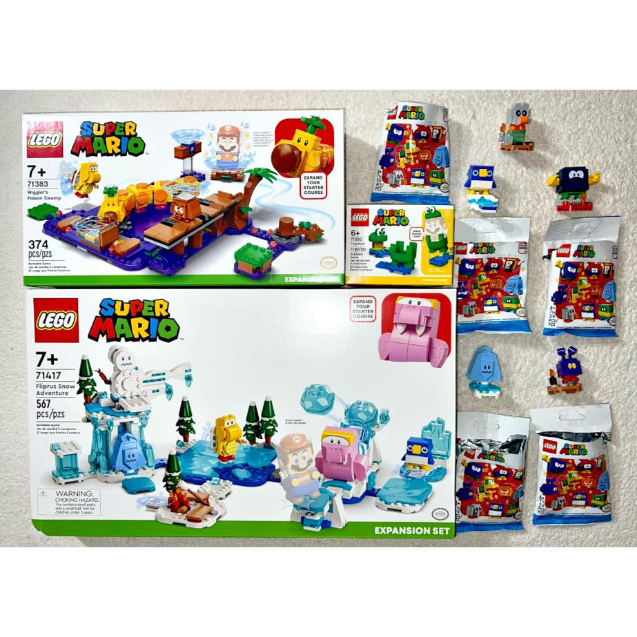 Lego Super Mario Expansion Sets + Power UP Pack + 5 Minifigures