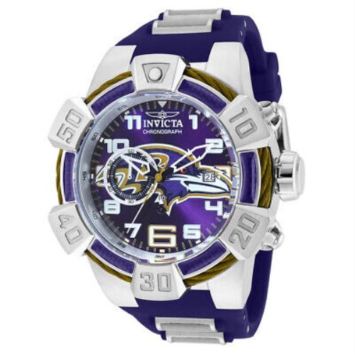 Invicta Nfl Baltimore Ravens Purple Dial Men`s Watch 35786