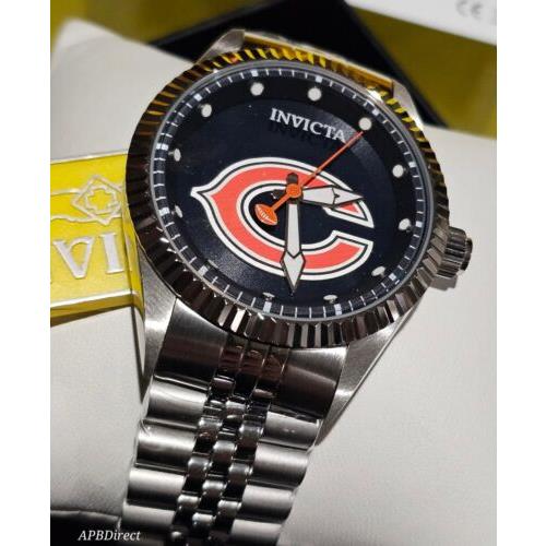 Invicta - Nfl - Chicago Bears - Coin Edged Bezel - Orange / Navy - Mens Watch