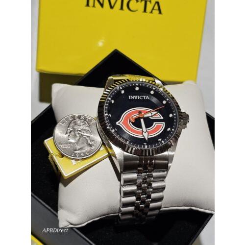Invicta watch  - Dial: Orange, Band: Silver, Bezel: Silver