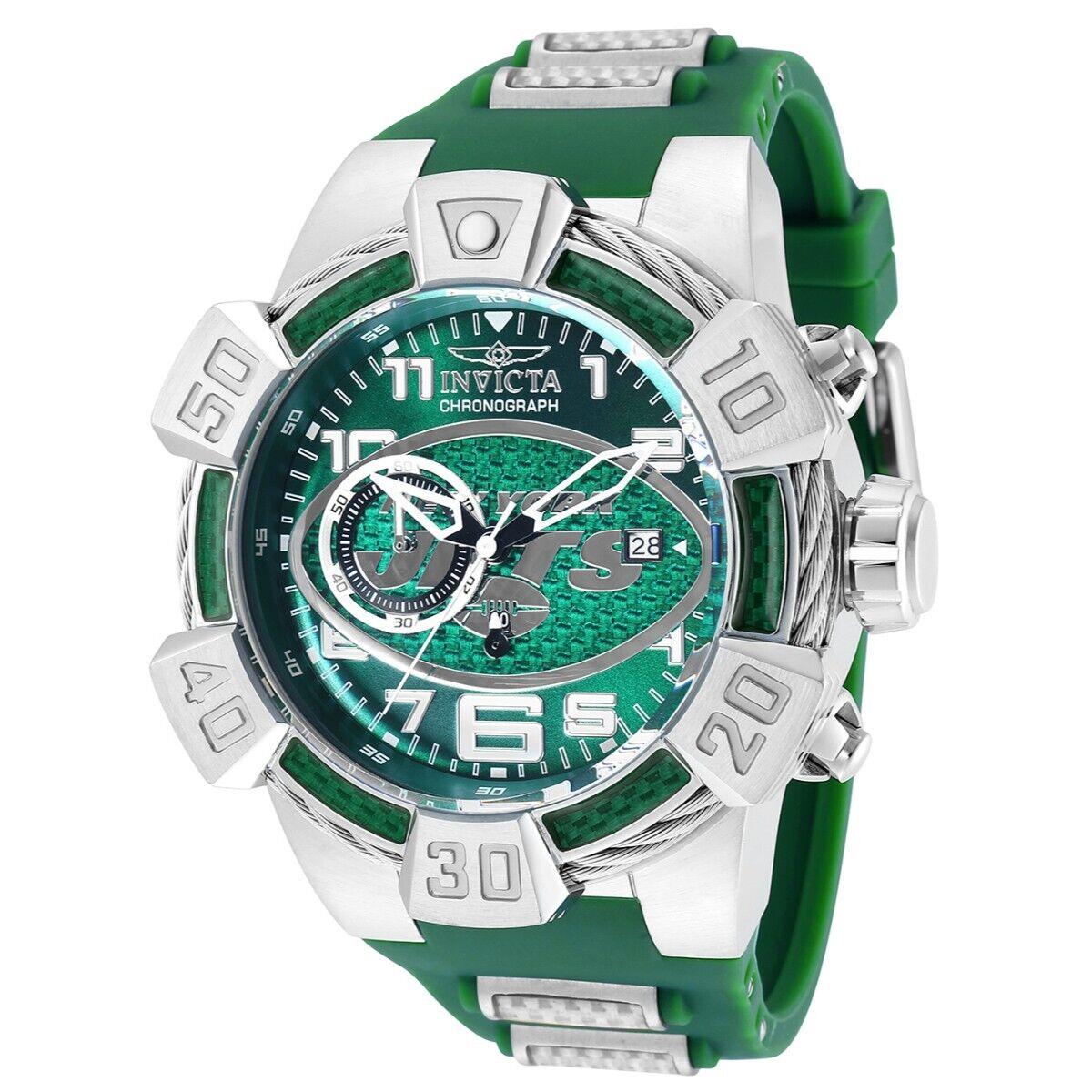 Invicta Nfl York Jets Men`s Watch - 52mm Green White 35870