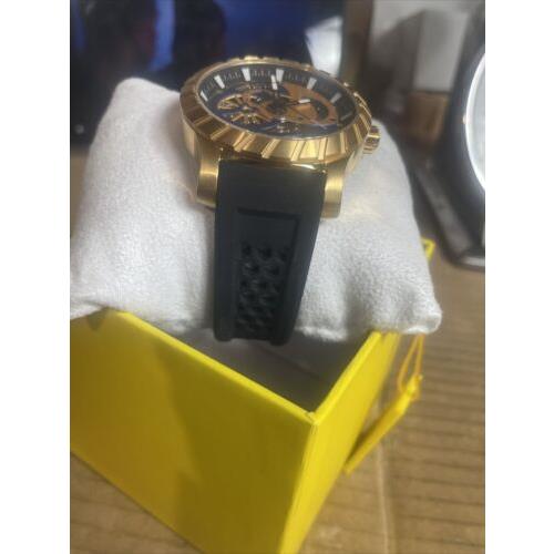 Invicta watch Specialty - Band: Black, Bezel: Gold