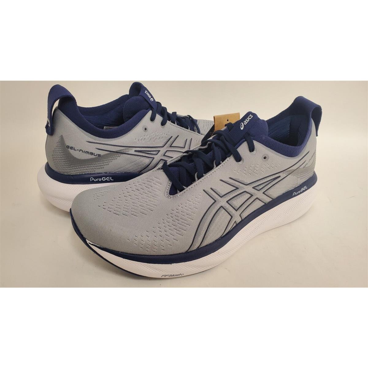 Asics Men`s Gel-nimbus 25 Running Shoes Sheet Rock/indigo Blue 11 M US