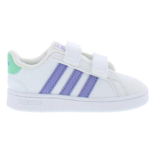 Adidas Grand Court Cf Infant/toddler Shoes - White/Purple, Main: White