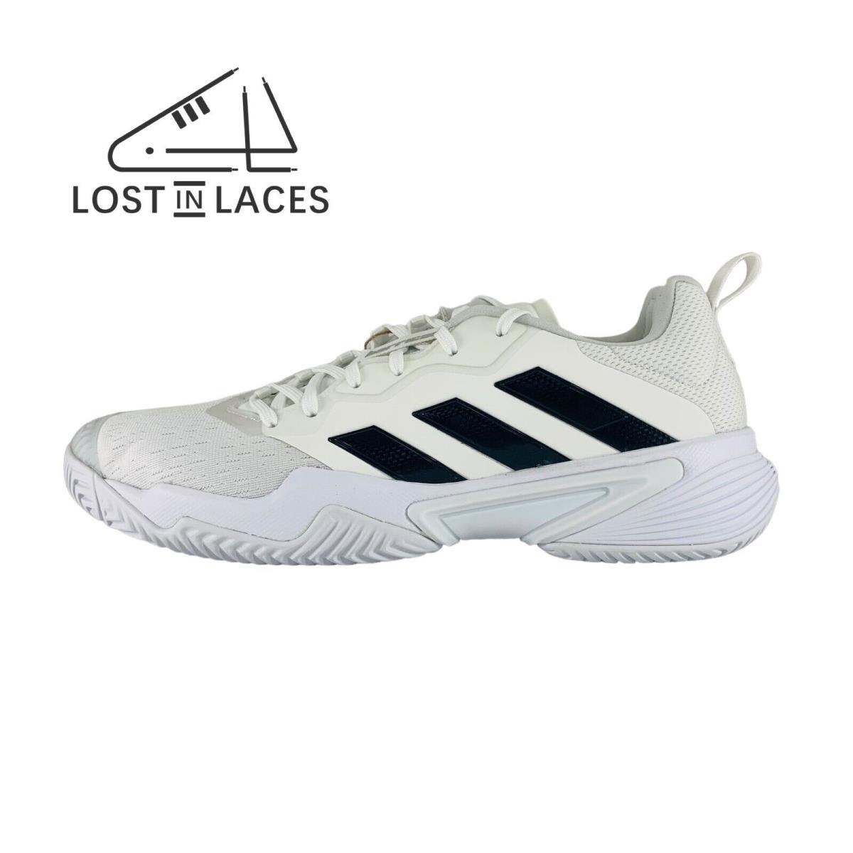 Adidas Barricade White Black Men`s Tennis Pickleball Shoes ID1548 - White