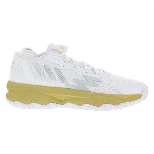 Adidas Dame 8 Unisex Shoes - White/Gold, Main: White