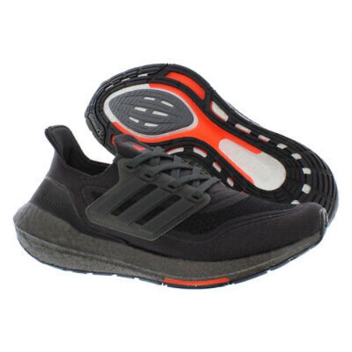 Adidas Ultraboost 21 GS Boys Shoes - Carbon/Solar Red, Main: Black