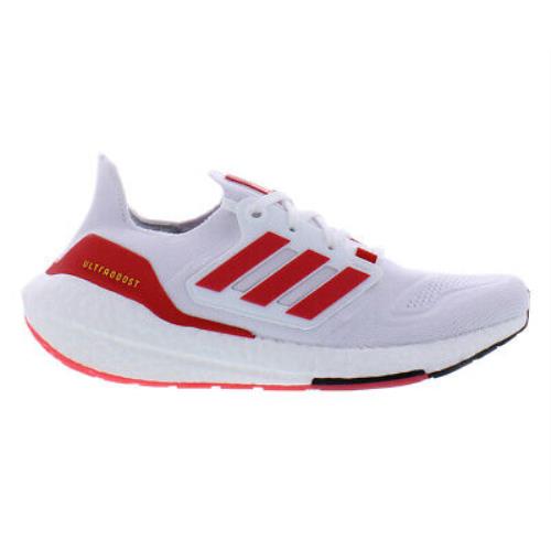 Adidas Ultraboost 22 Mens Shoes - White/Red, Main: White