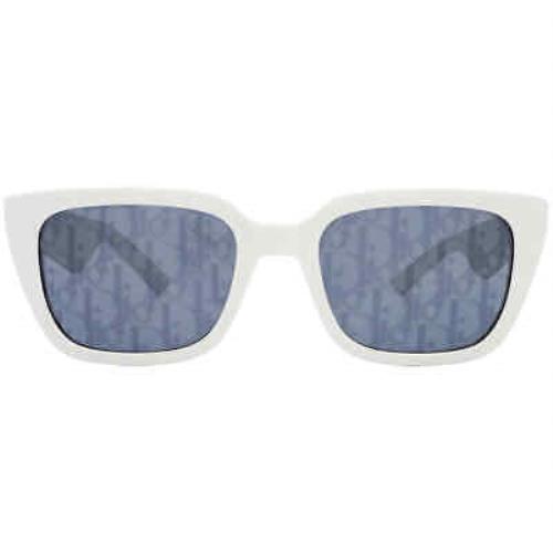 Dior Blue Logo Square Men`s Sunglasses Dior B27 S2I 50B8 55 Dior B27 S2I 50B8 55