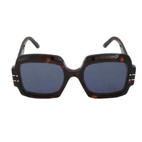 Dior Blue Square Ladies Sunglasses Diorsignature S1U 20B0 55 Diorsignature S1U