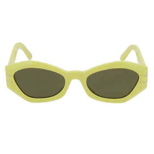 Dior Green Geometric Ladies Sunglasses Diorsignature B1U 66C0 55 Diorsignature