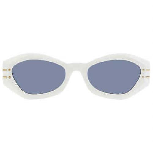 Dior Blue Geometric Ladies Sunglasses Diorsignature B1U 50B0 55 Diorsignature