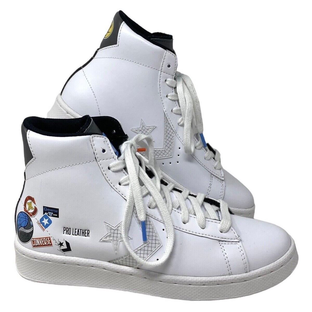 Converse Pro Leather High White Multi Skate Shoes Kids Women`s Sneakers 272446C