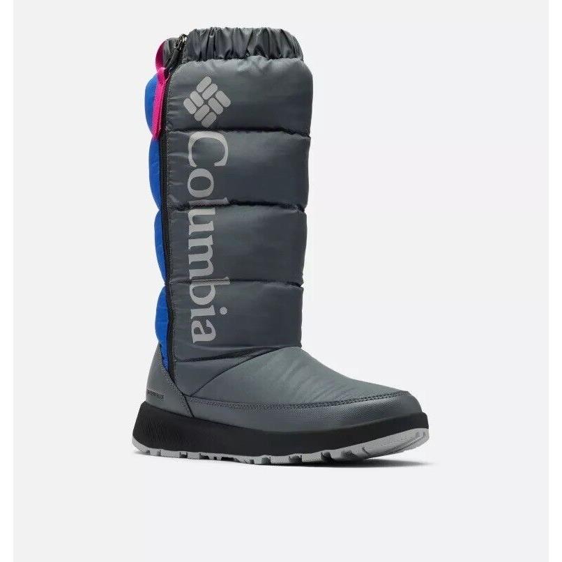Columbia Women`s Paninaro Omni-heat Tall Snow Boot - Graphite/lapis Blue US 5.5