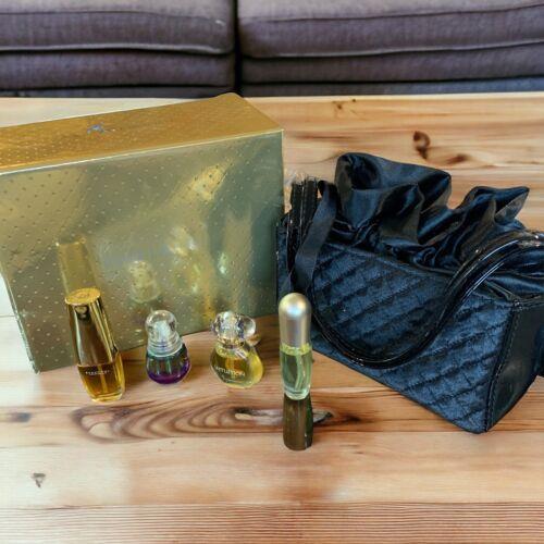 Estee Lauder Perfume Treasures 4 Piece Mini Perfume Set Luxurious Evening Bag