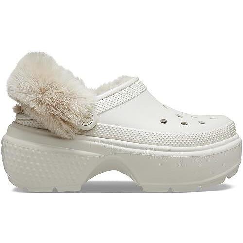 Crocs Stomp 208546-160 Unisex Gardenia White Lined Slip-on Comfort Clogs CRO28 12