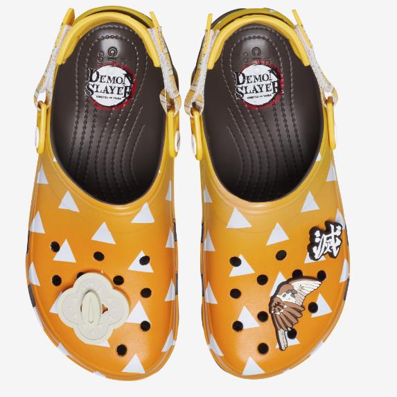 Crocs Demon Slayer x Classic Clog Zenitsu Shoes Slip On Orange All Sizes Anime