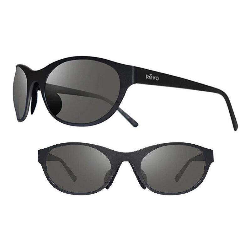 Revo Black Icon Oval Polarized Sunglasses - RE 1197