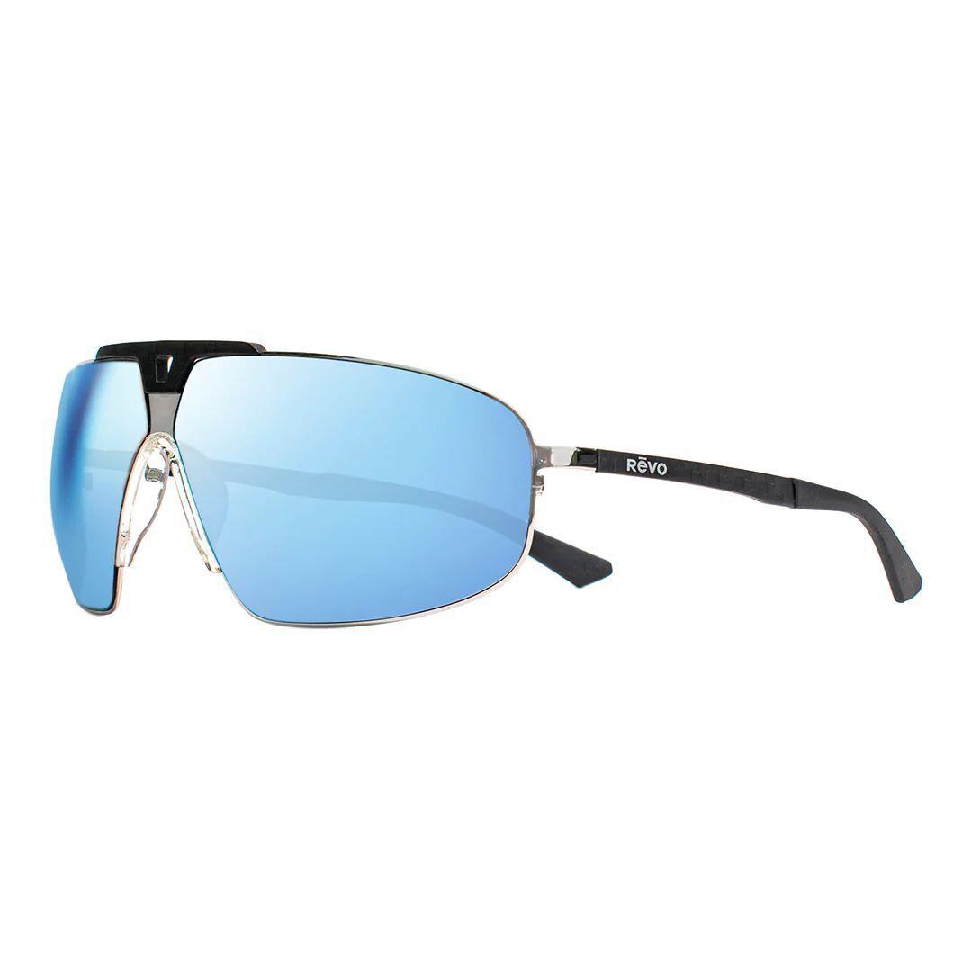 Revo Black Alpine Polarized Sunglasses - RE 1182 03BLP/ShinyChrome/BlueWaterPhoto