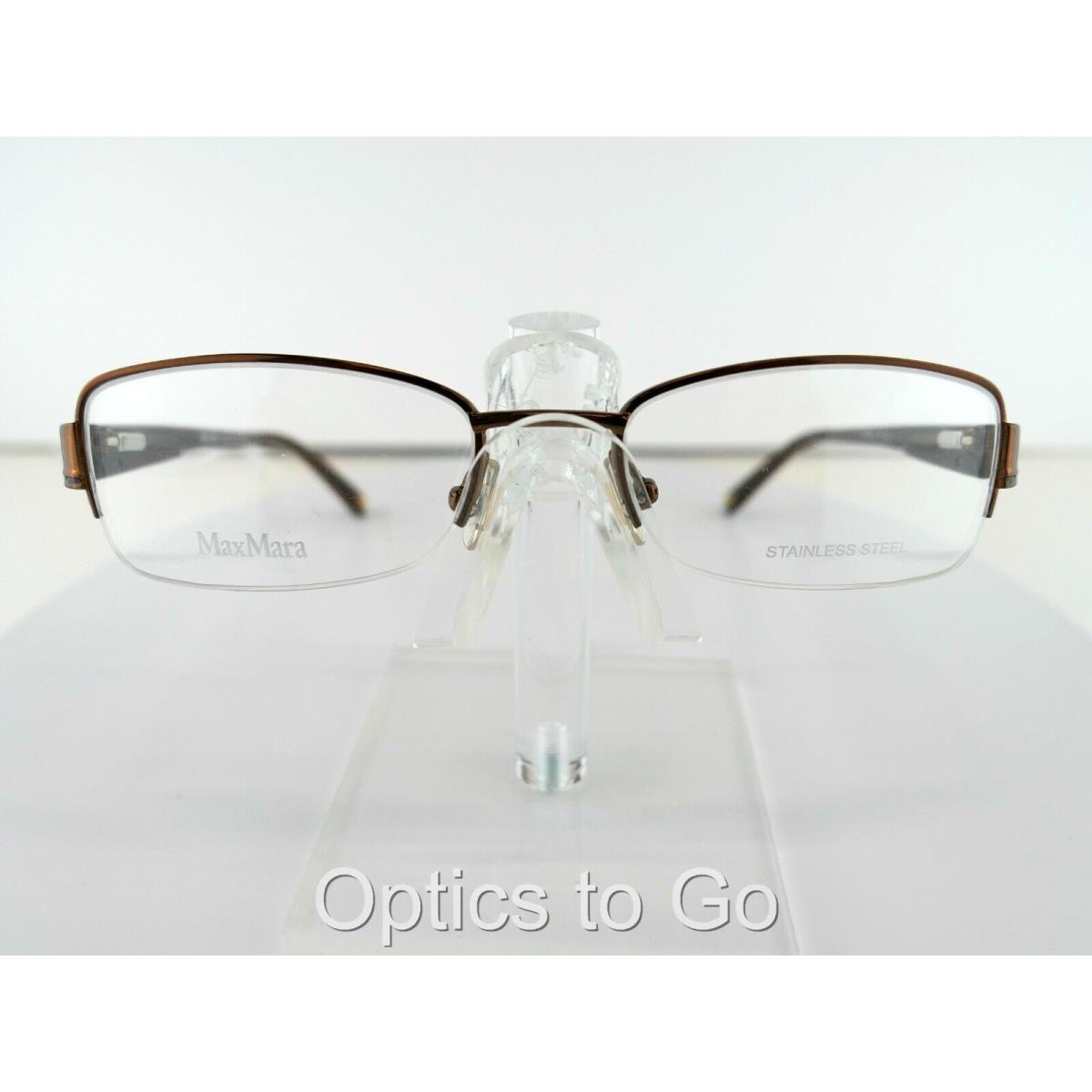 Max Mara MM 1085 Oybg Brown 52-18-135 Stainless Steel Eyeglasses Frames