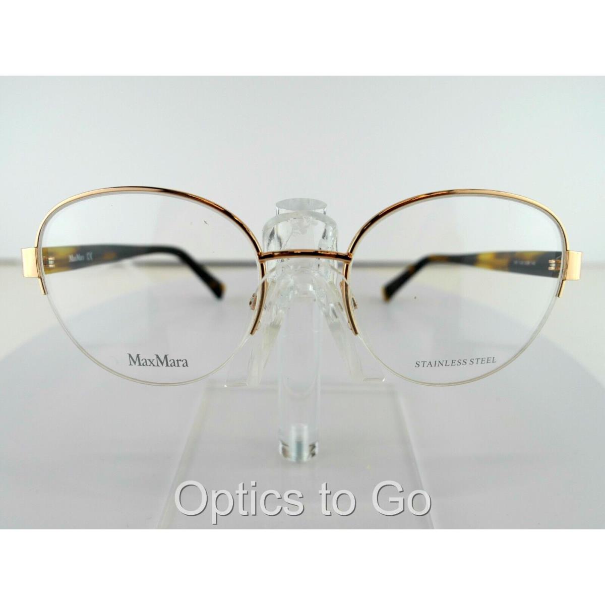 Max Mara MM 1330 Ddb Yg/havana 54-19-140 Stainless Steel Eyeglasses Frames