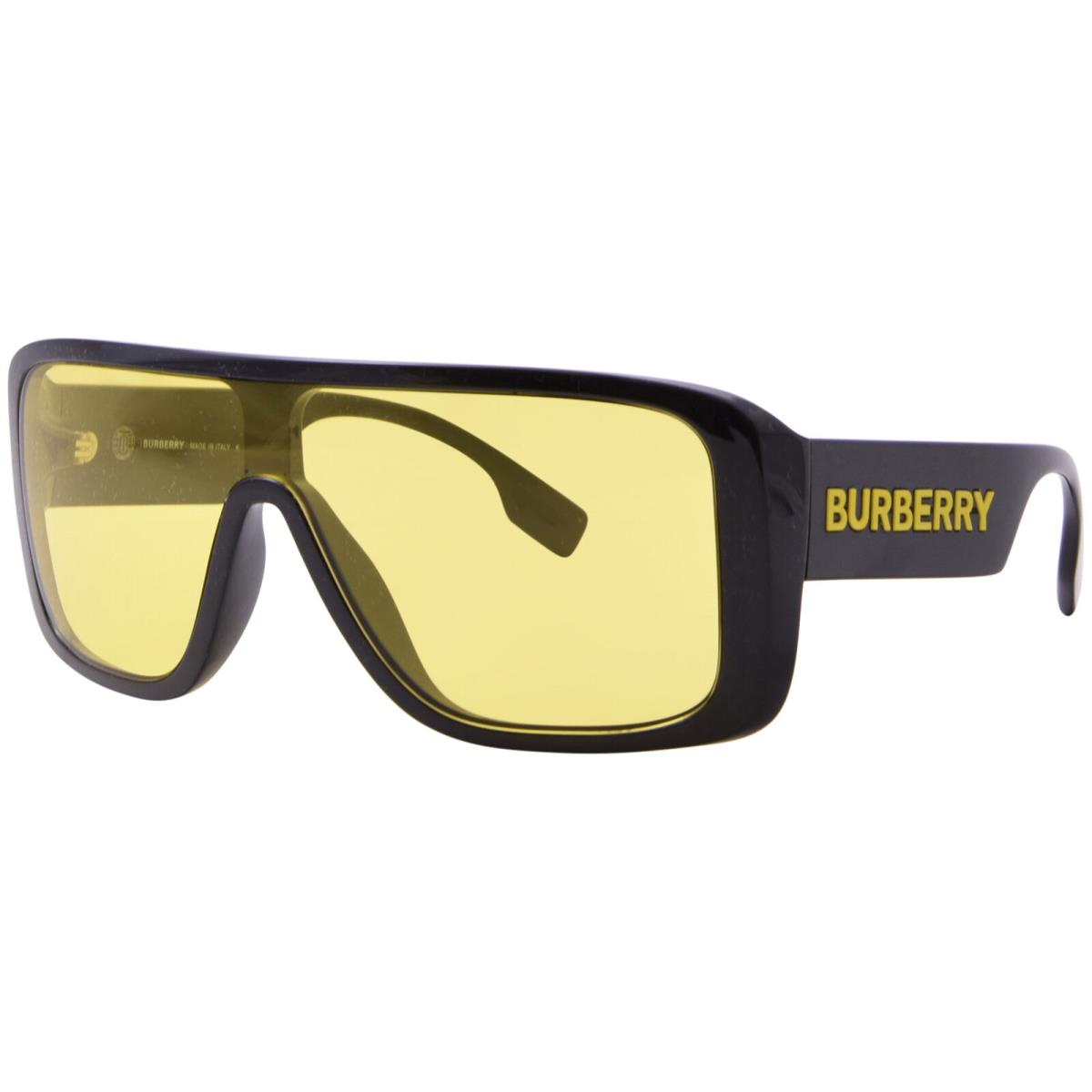 Burberry BE4401U 300185 Sunglasses Men`s Black/yellow Lenses Shield Style 30mm